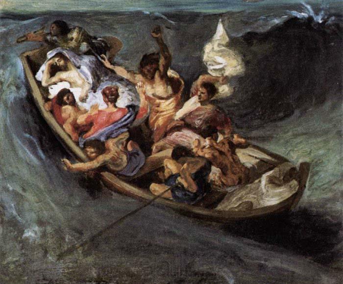 Eugene Delacroix Christ on the Lake of Gennezaret